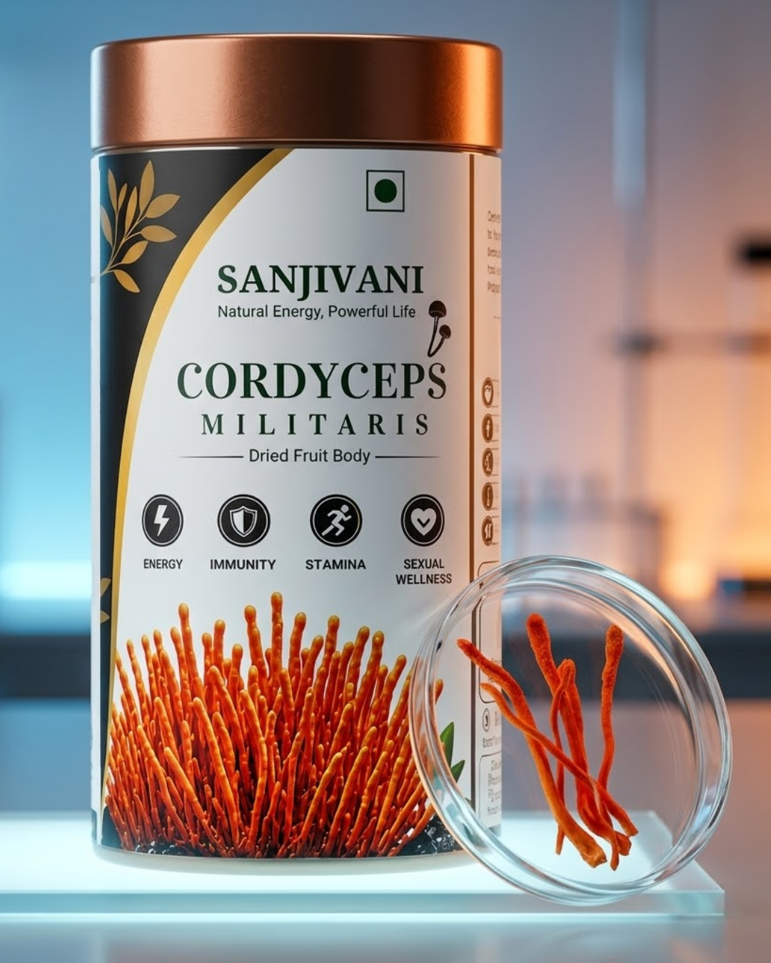 Sanjivani Life Cordyceps Militaris – Pack of 3 (30g × 3)