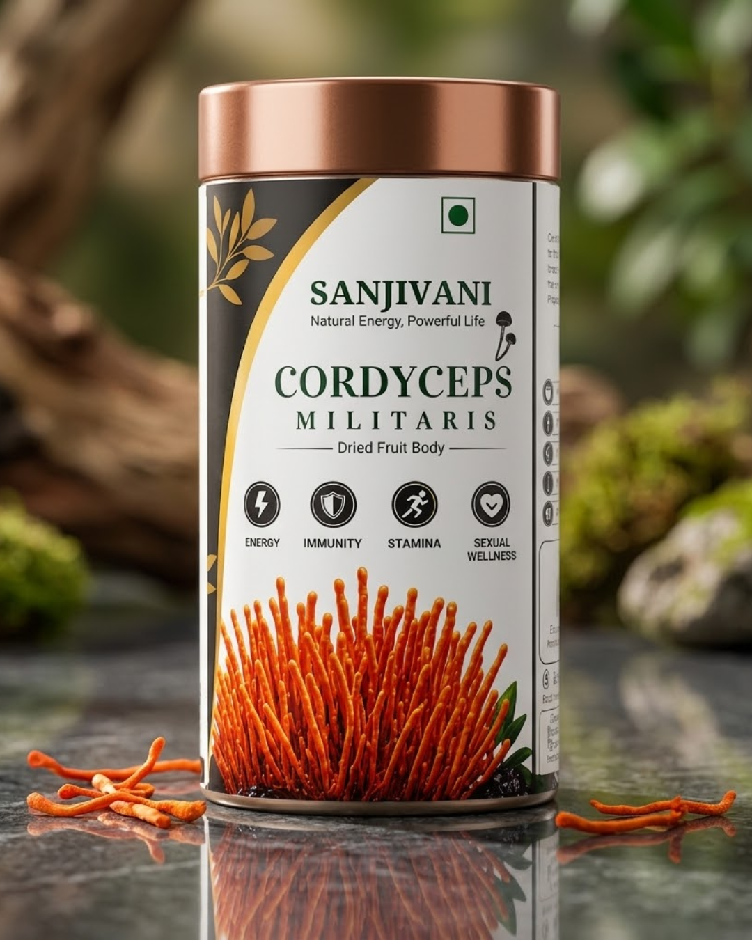 Sanjivani Life Cordyceps Militaris – Pack of 3 (30g × 3)
